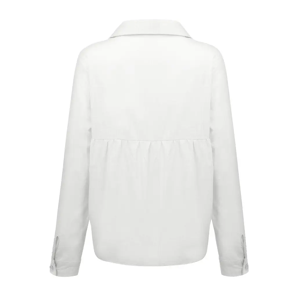 2025 Linen Long Sleeve Shirt White Pink Blue — feature 14