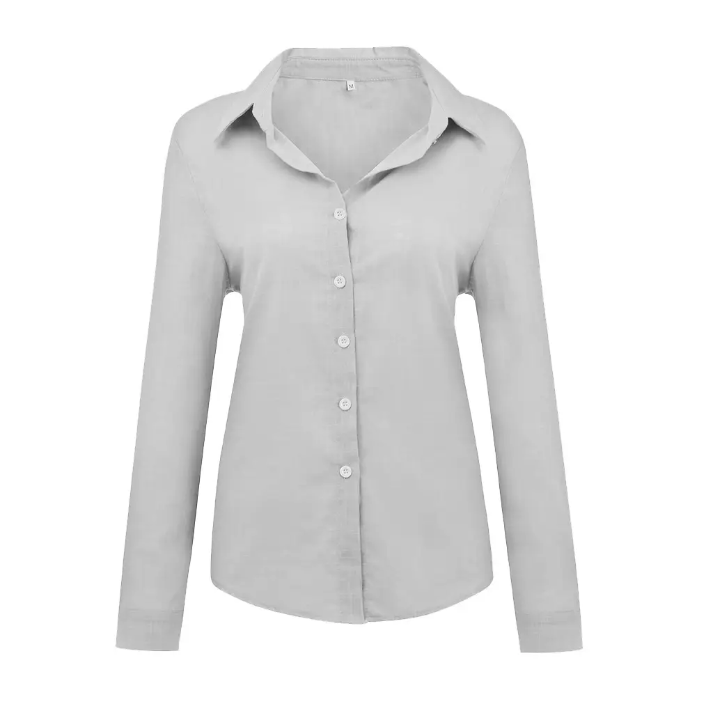 2025 Linen Long Sleeve Shirt White Pink Blue — feature 17