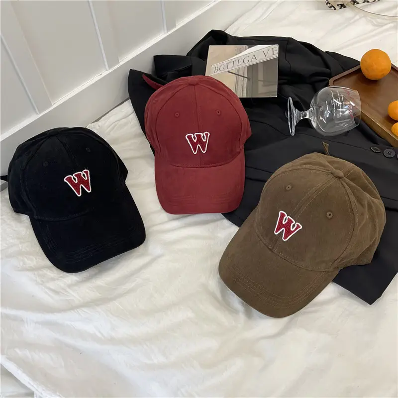 Women's White Letter Baseball Cap Wide Brim Retro Style - Image 13