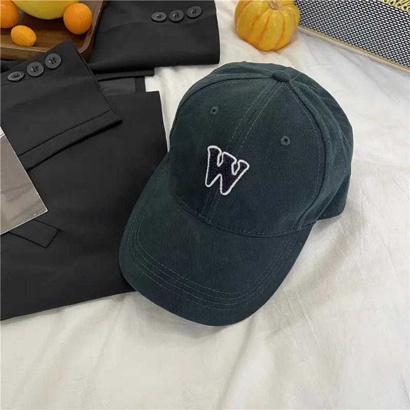 Women's White Letter Baseball Cap Wide Brim Retro Style - Image 4