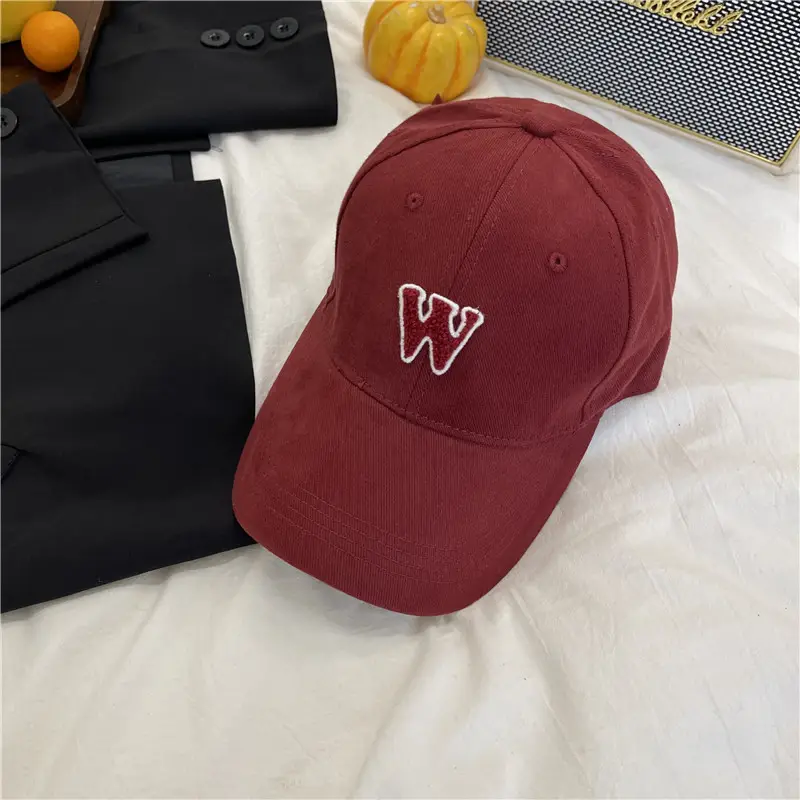 Women's White Letter Baseball Cap Wide Brim Retro Style - Image 7
