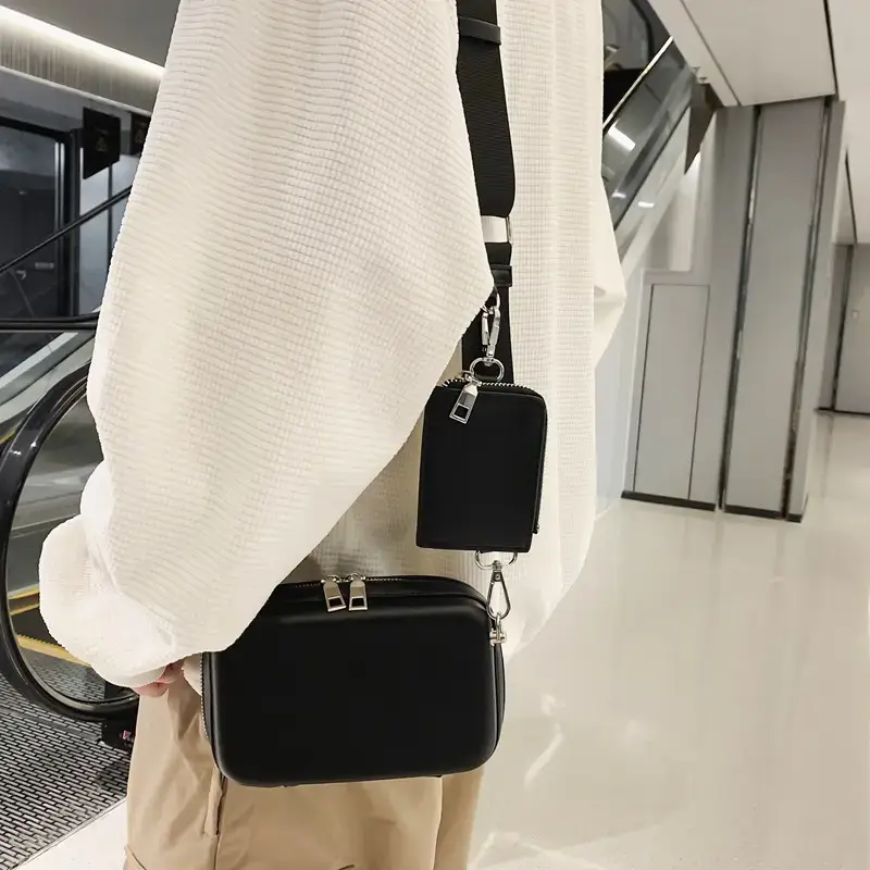 Men's Black Crossbody Bag 2022 Korean Style