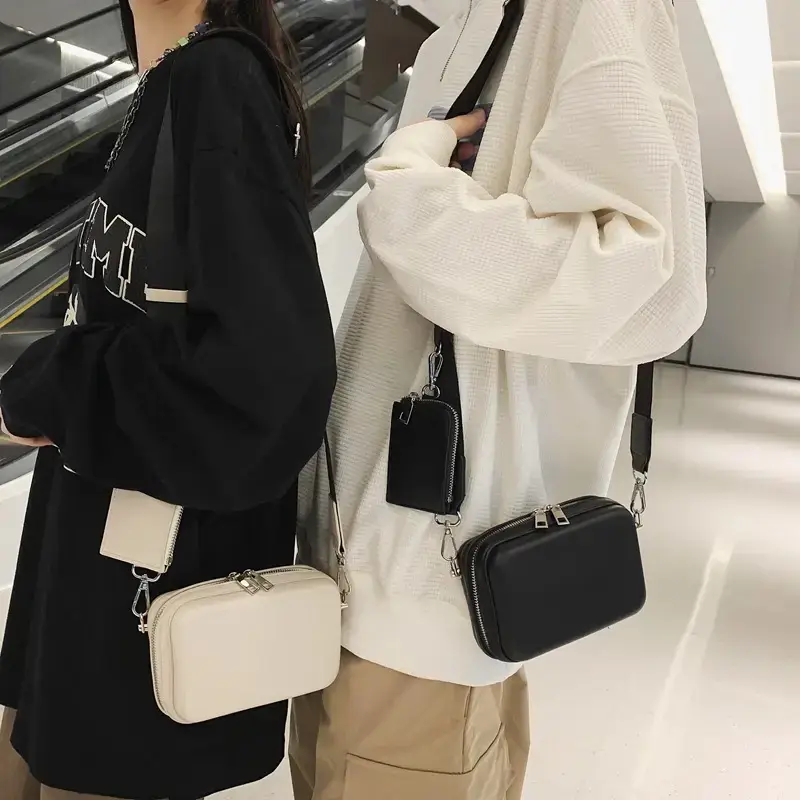 Men's Black Crossbody Bag 2022 Korean Style