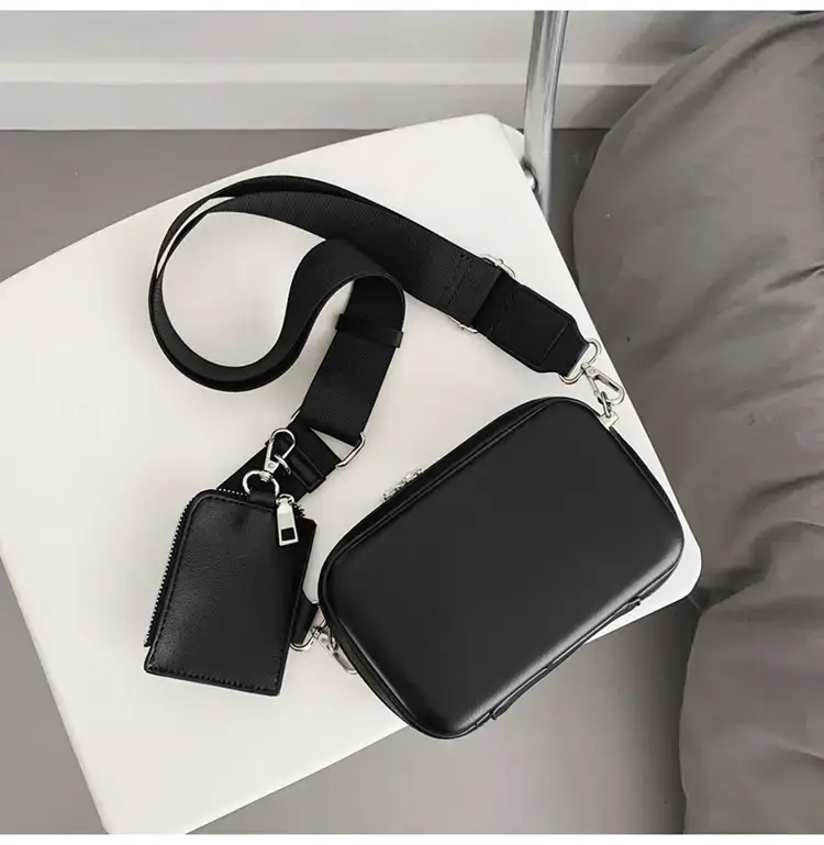 Men's Black Crossbody Bag 2022 Korean Style — feature 32