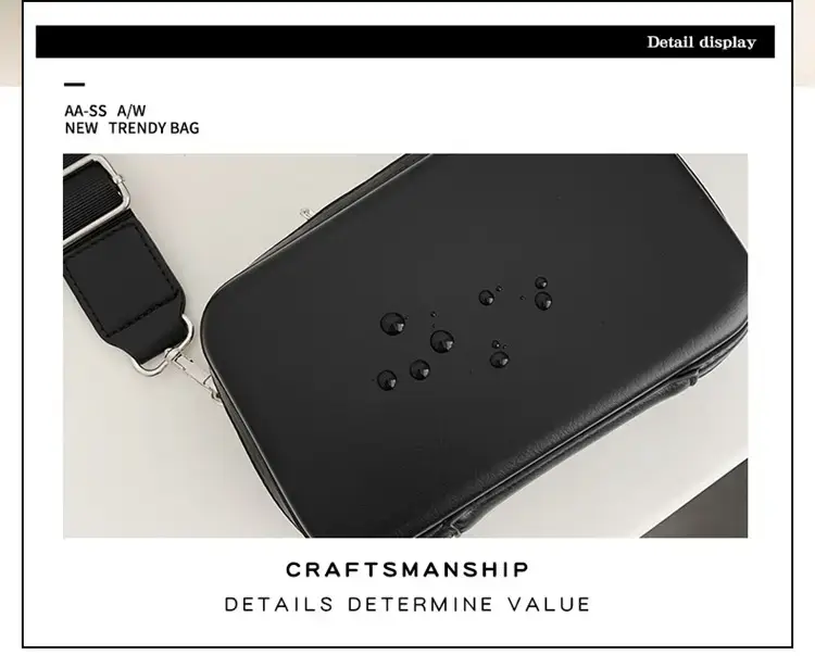 Men's Black Crossbody Bag 2022 Korean Style — feature 4