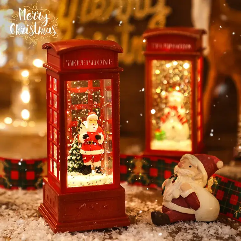 Christmas Telephone Booth Night Lights Small Ornament - Image 15