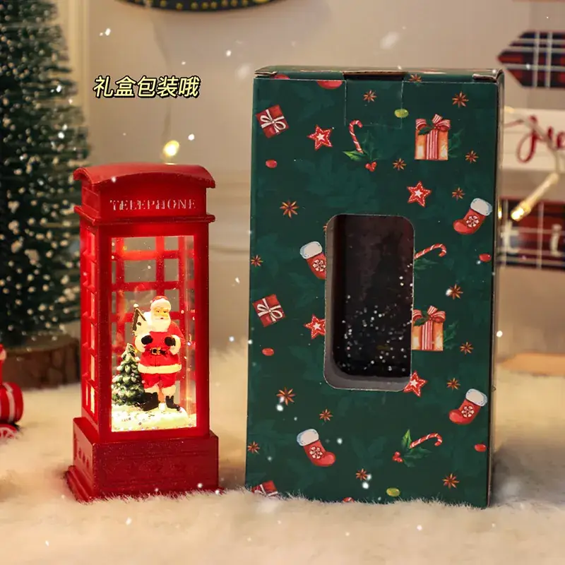 Christmas Telephone Booth Night Lights Small Ornament - Image 16