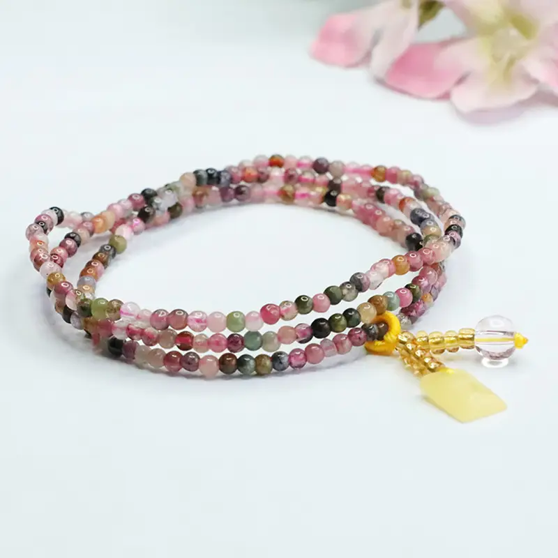 Multi-Layer Crystal Brazilian Gemstone Bracelet for Women