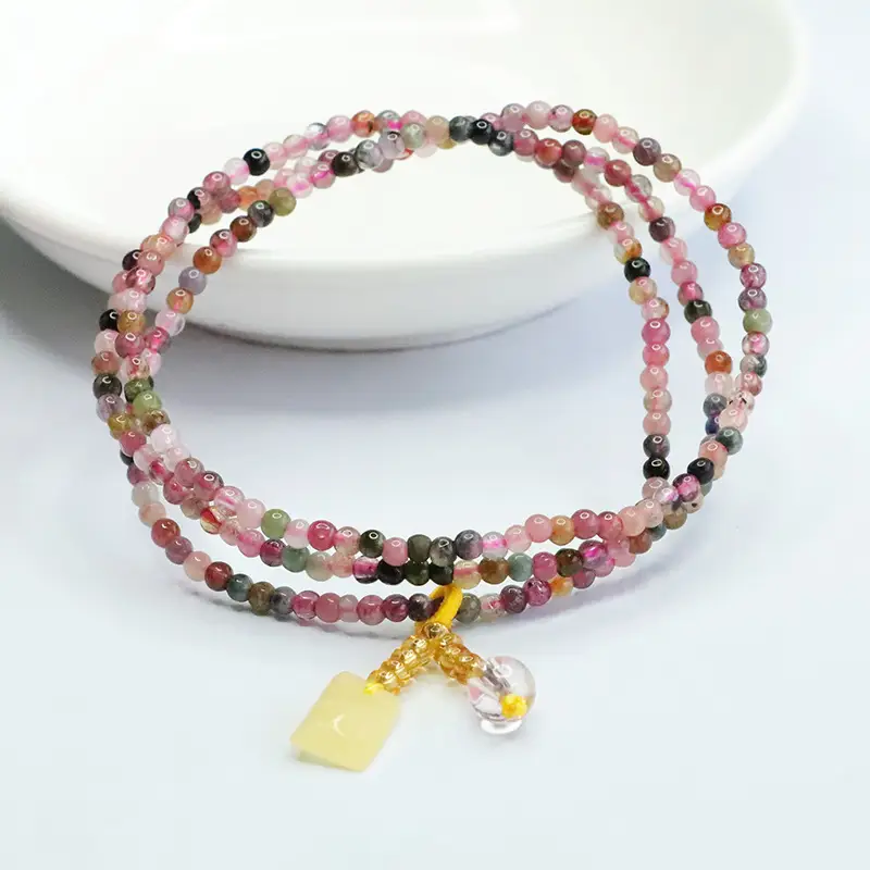 Multi-Layer Crystal Brazilian Gemstone Bracelet for Women