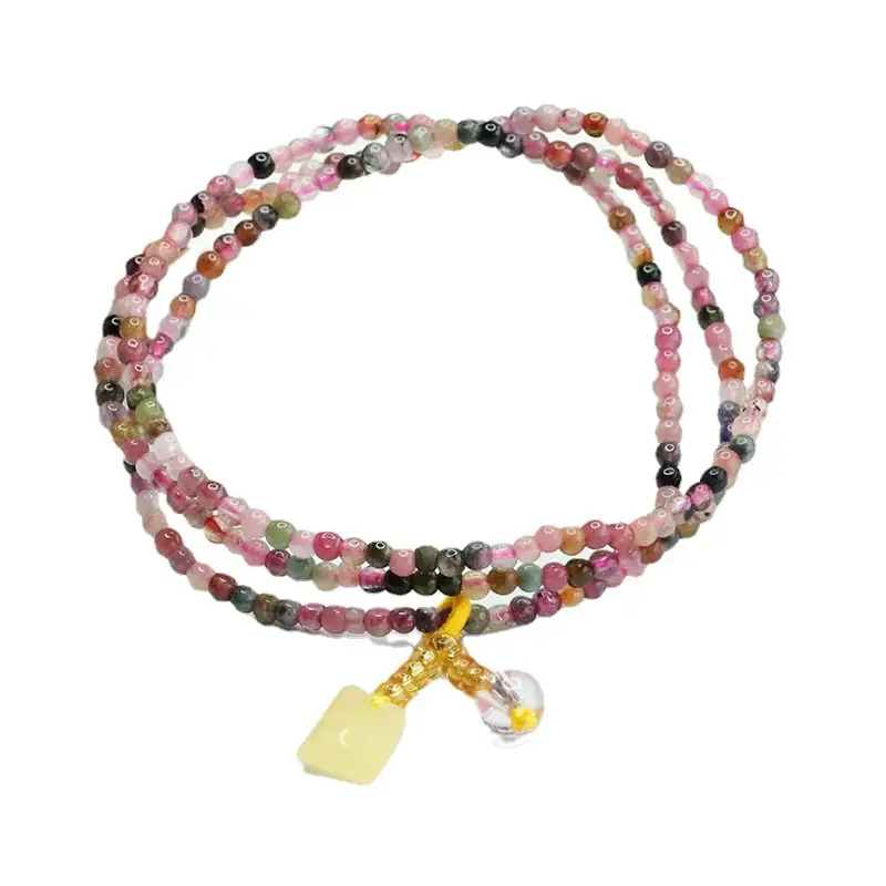 Multi-Layer Crystal Brazilian Gemstone Bracelet for Women