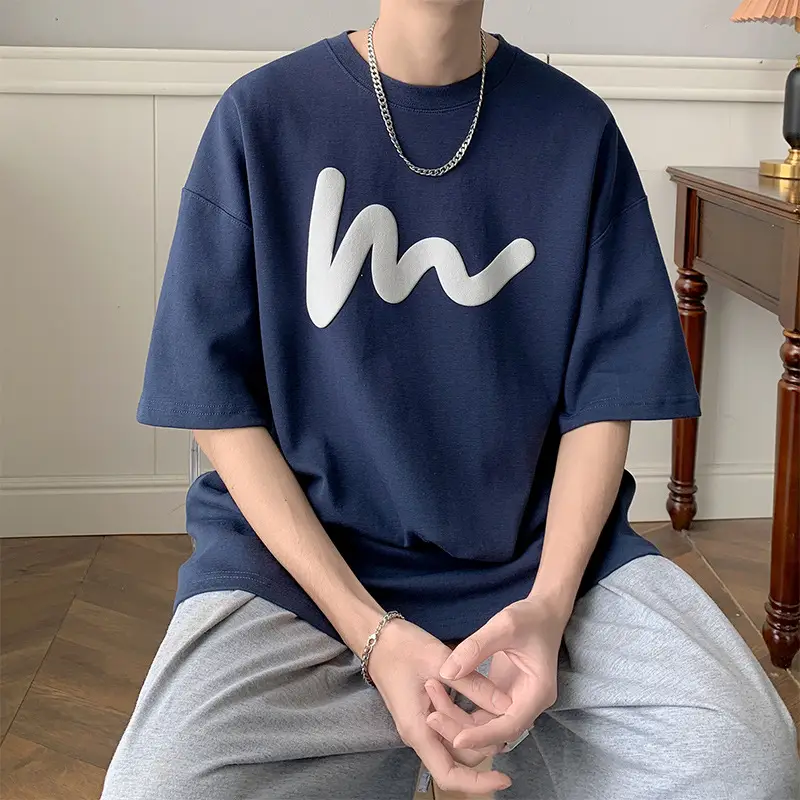 Blue Graphic T-Shirt Loose Fit Summer 2023 - Image 7