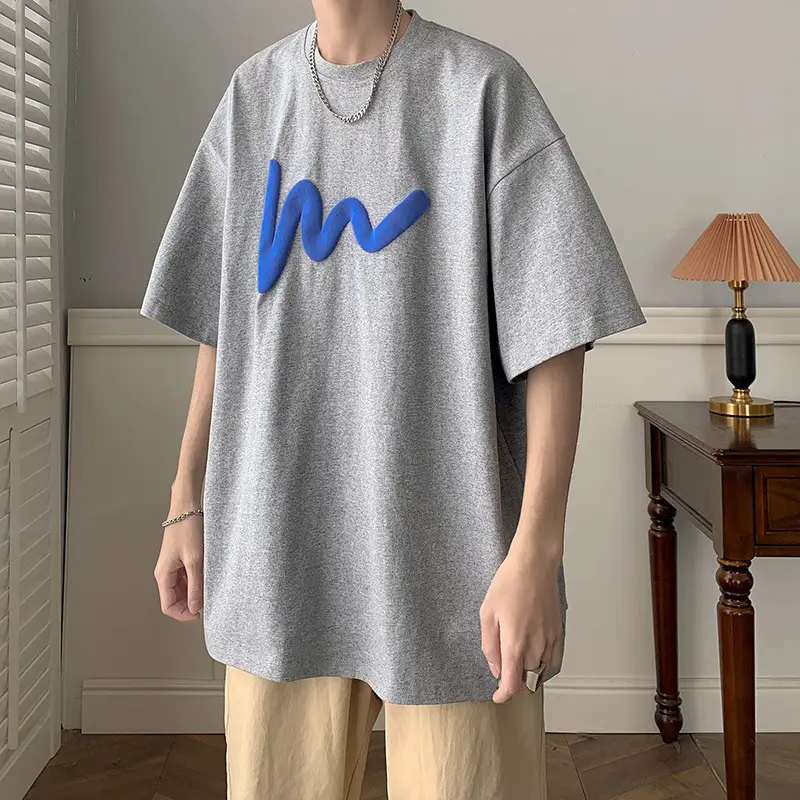 Blue Graphic T-Shirt Loose Fit Summer 2023 - Image 3