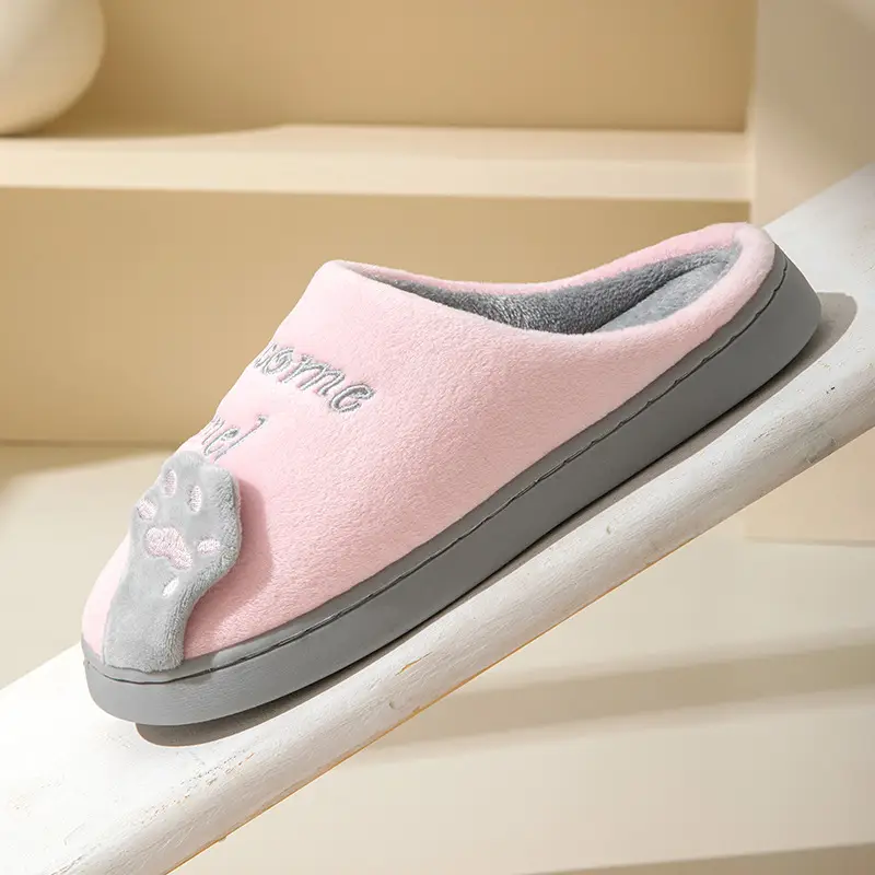 Cross-border Amazon Cotton Slippers Women's Autumn and Winter New Cartoon Lucky Cat Korean Style Cute Warm Indoor Home — feature 26