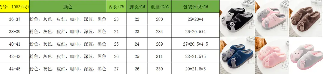 Cross-border Amazon Cotton Slippers Women's Autumn and Winter New Cartoon Lucky Cat Korean Style Cute Warm Indoor Home — feature 5