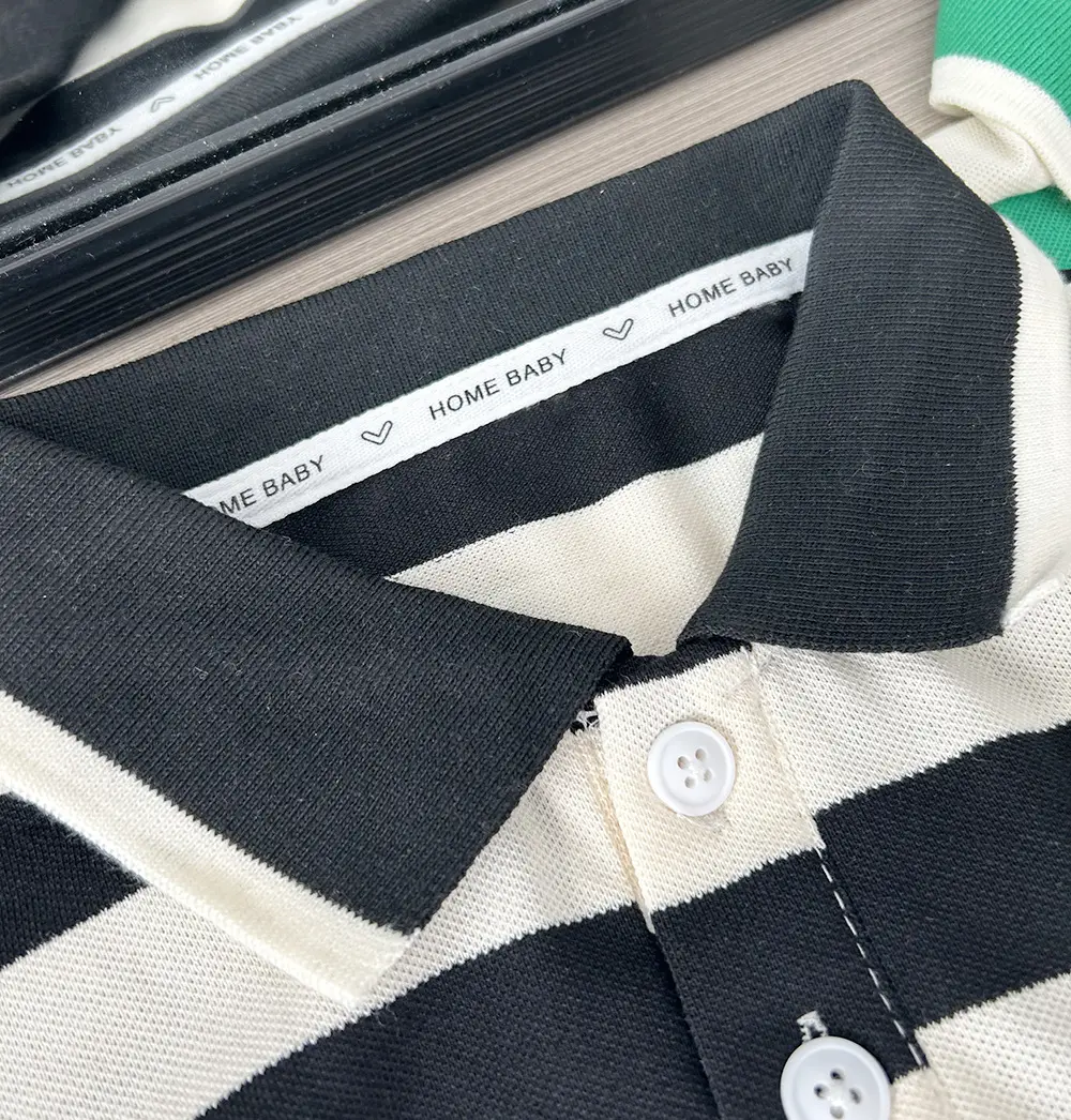 2023 Boys Striped Cartoon Lapel T-Shirt Jacket - Image 6