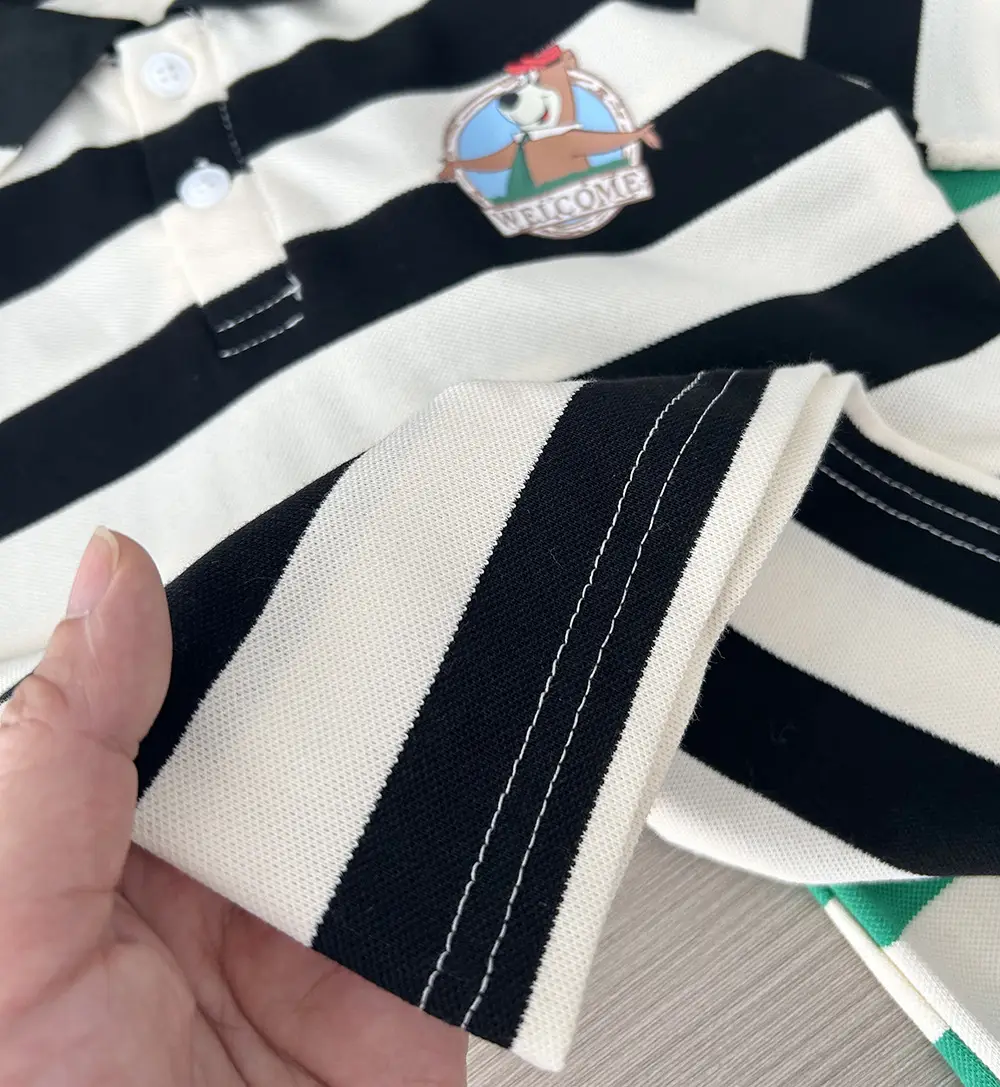 2023 Boys Striped Cartoon Lapel T-Shirt Jacket — feature 4