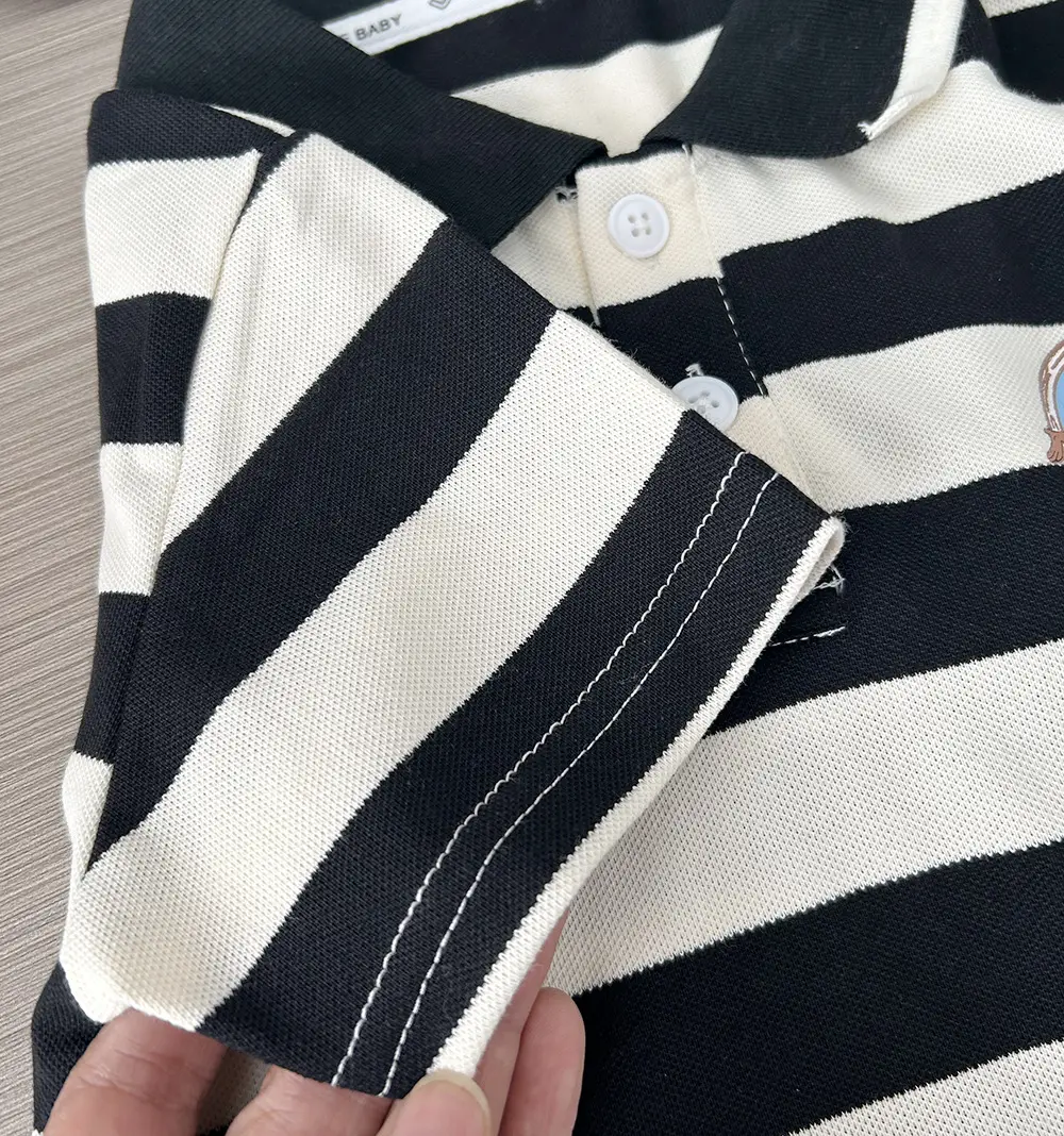2023 Boys Striped Cartoon Lapel T-Shirt Jacket — feature 5