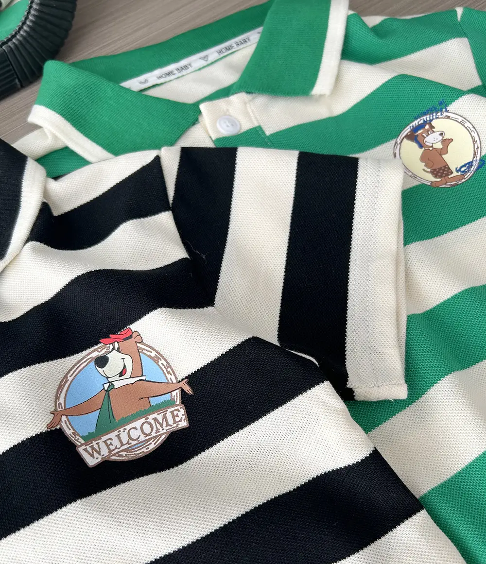 2023 Boys Striped Cartoon Lapel T-Shirt Jacket — feature 7