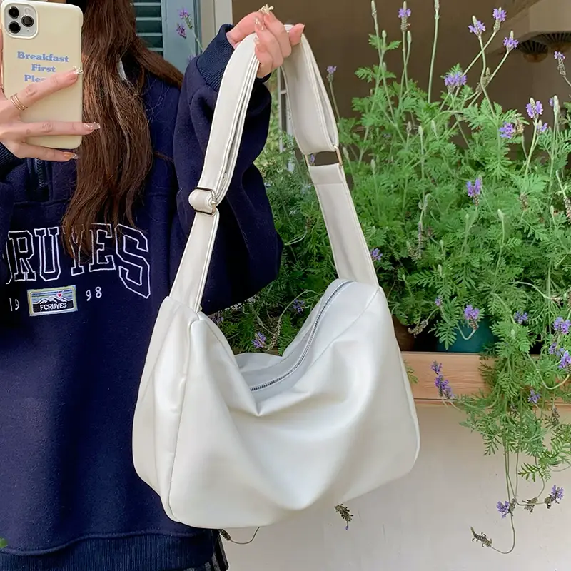 Large Capacity Soft Leather Shoulder Bag for Women Yellow — feature 12
