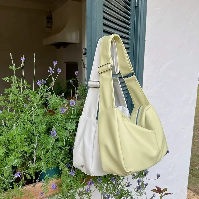 Large Capacity Soft Leather Shoulder Bag for Women Yellow — feature 8