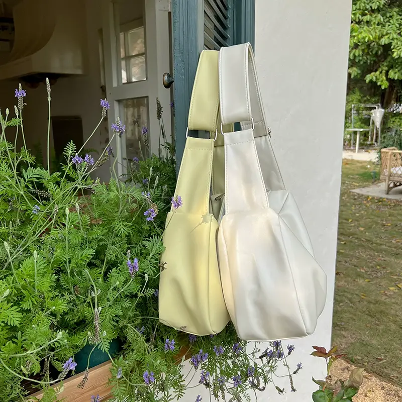 Large Capacity Soft Leather Shoulder Bag for Women Yellow — feature 9