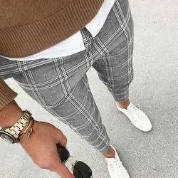 3D Printed Slim Fit Men's Mid Waist Straight Pants Black Orange - Image 12