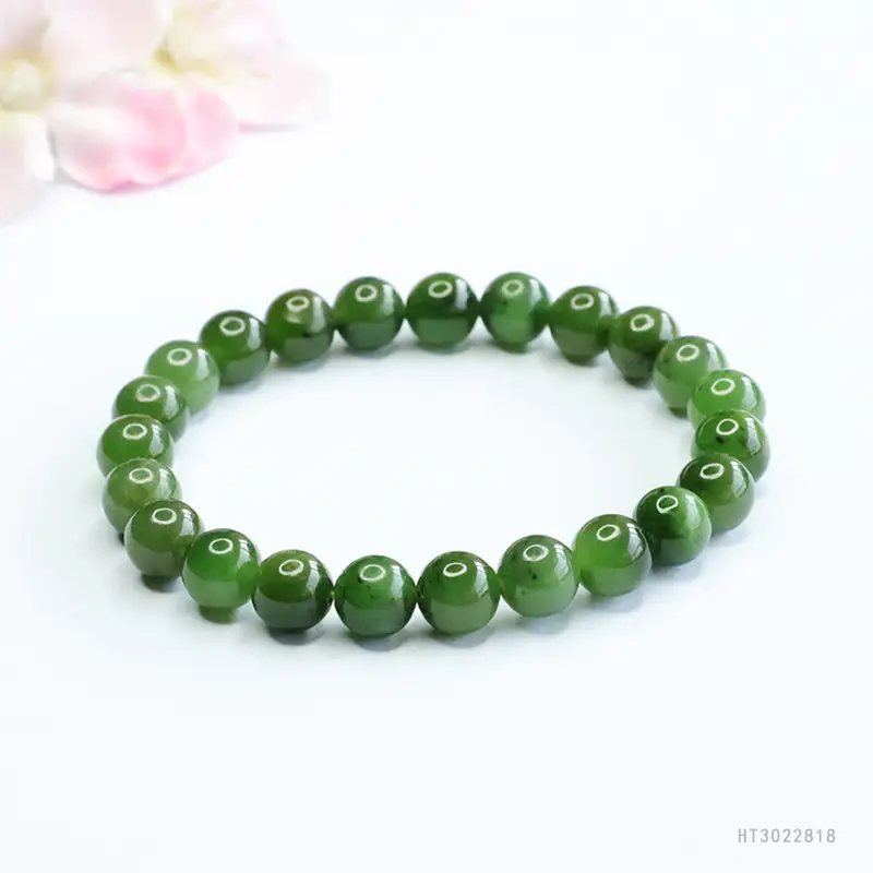 Guan Yu Jadeite Bracelet Green Women's Russian Material - Image 3