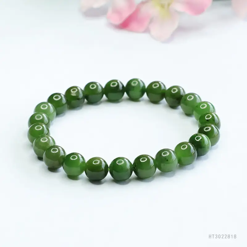 Guan Yu Jadeite Bracelet Green Women's Russian Material - Image 4