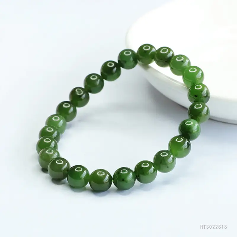 Guan Yu Jadeite Bracelet Green Women's Russian Material - Image 5