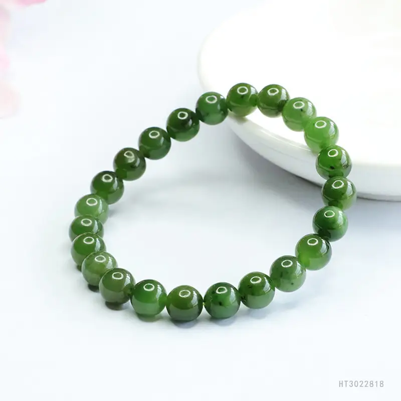 Guan Yu Jadeite Bracelet Green Women's Russian Material — feature 8
