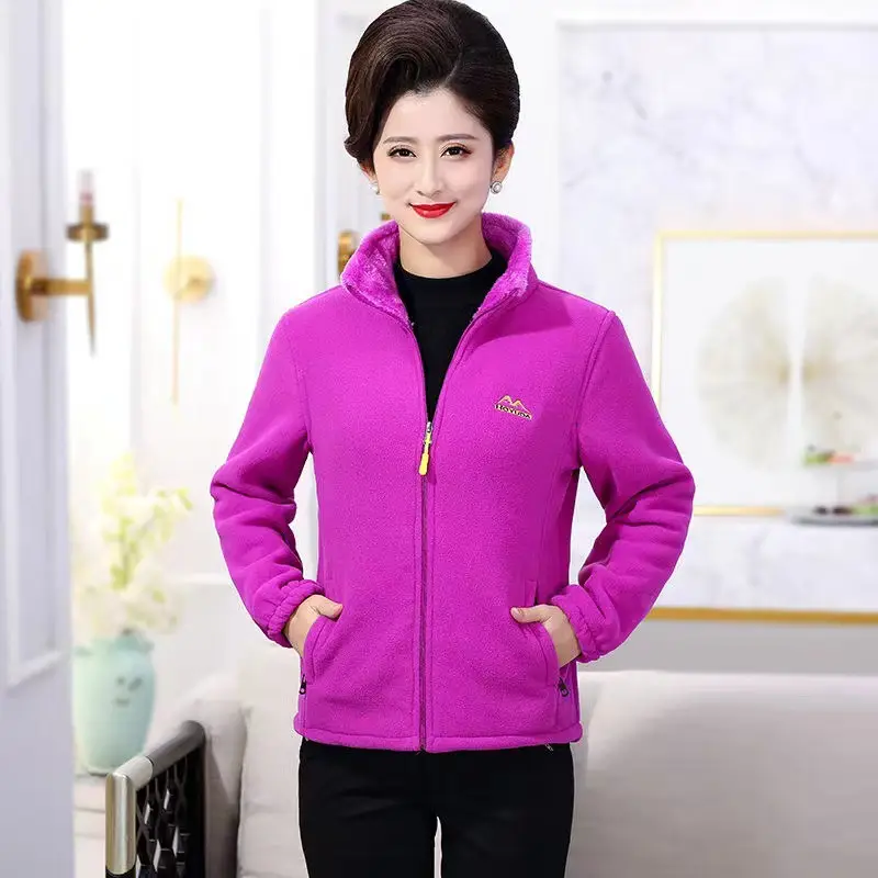 Women's Purple Velvet Fleece Jacket 2025 - Image 6