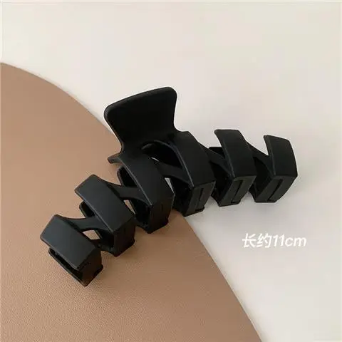 Milk Curry Color Shark Hair Clip Women Large Plastic