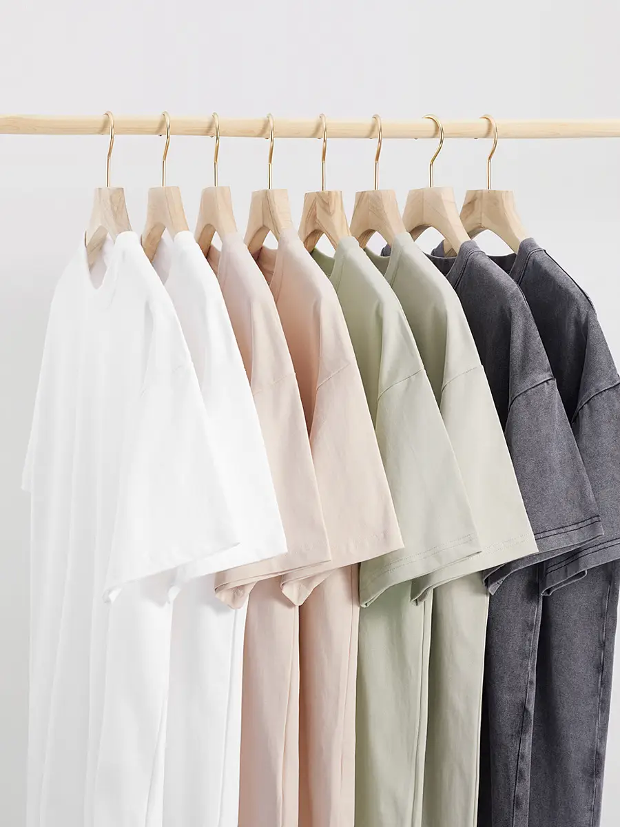 Men White Cotton T-Shirt 300g Heavy Combed - Image 9