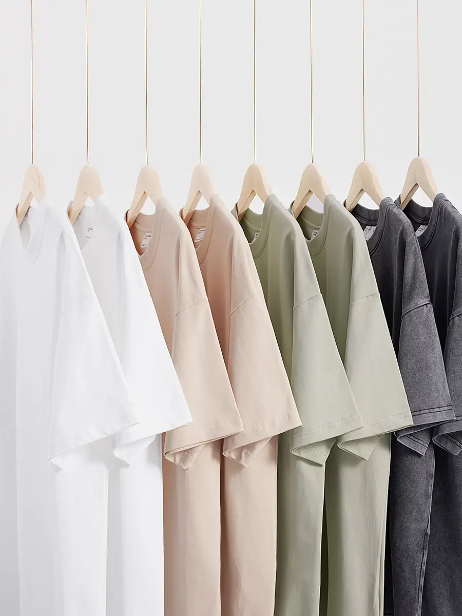 Men White Cotton T-Shirt 300g Heavy Combed - Image 11
