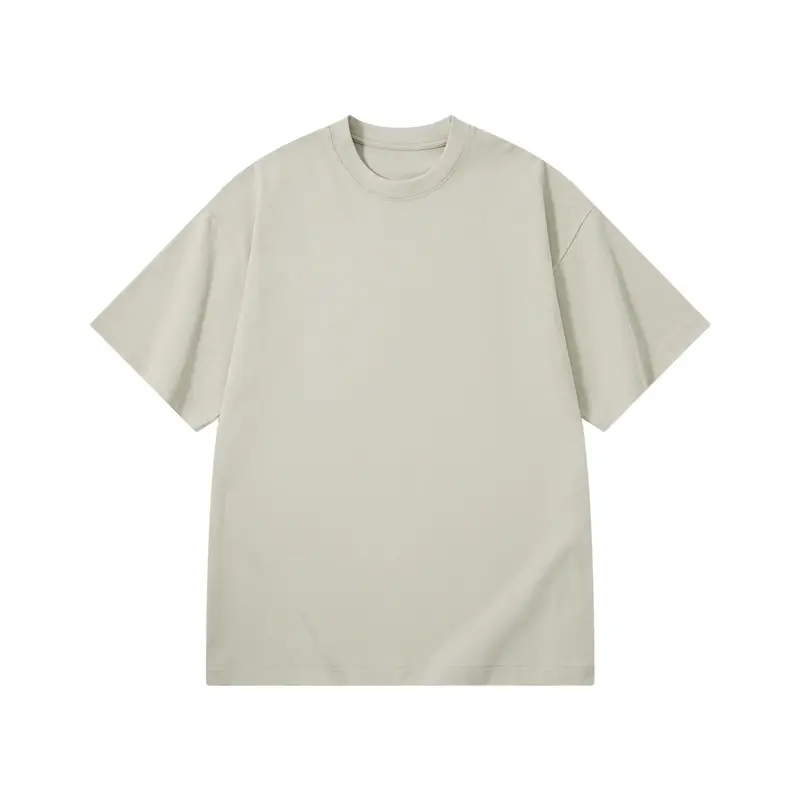Men White Cotton T-Shirt 300g Heavy Combed - Image 3
