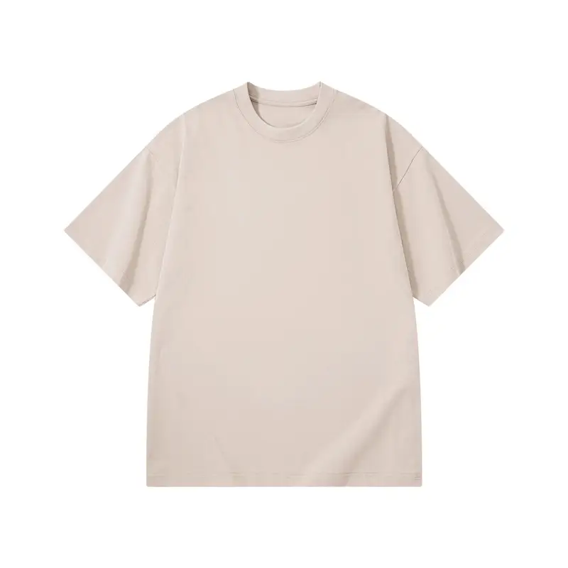 Men White Cotton T-Shirt 300g Heavy Combed - Image 5
