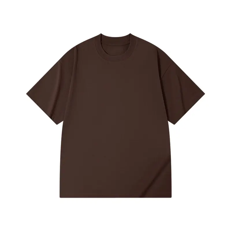 Men Oversize Old T-Shirt Grey Round Neck Loose Fit - Image 8