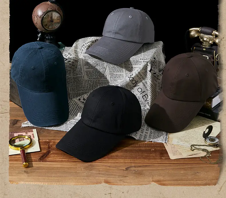 Gray 4S Pure Cotton Baseball Cap for Men Women — feature 3