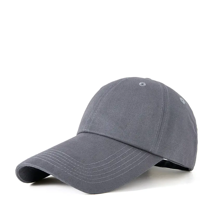 Gray 4S Pure Cotton Baseball Cap for Men Women - Image 2