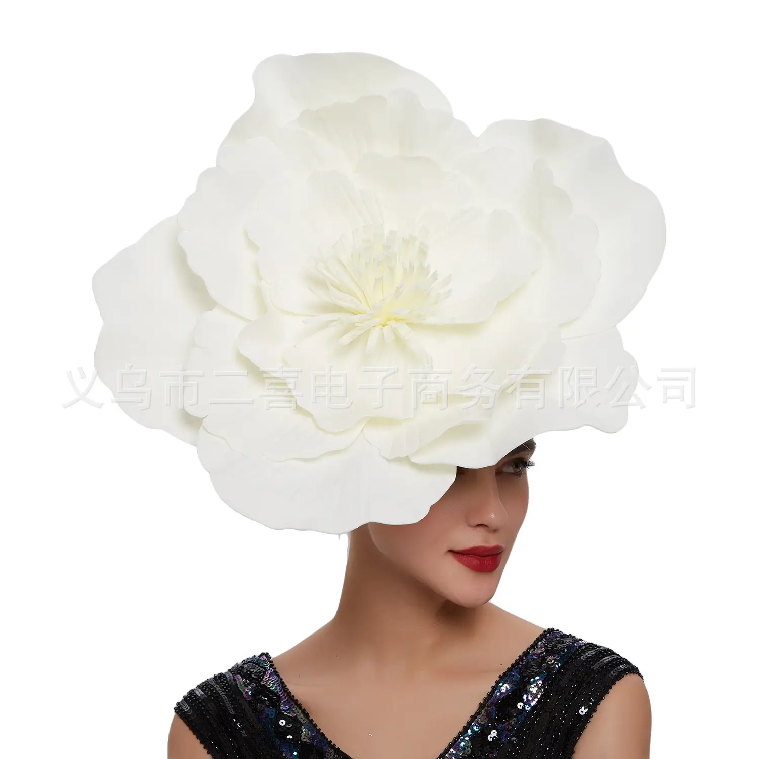 White Exaggerated Hair Hoop for Bridal & Party Hair Accessories