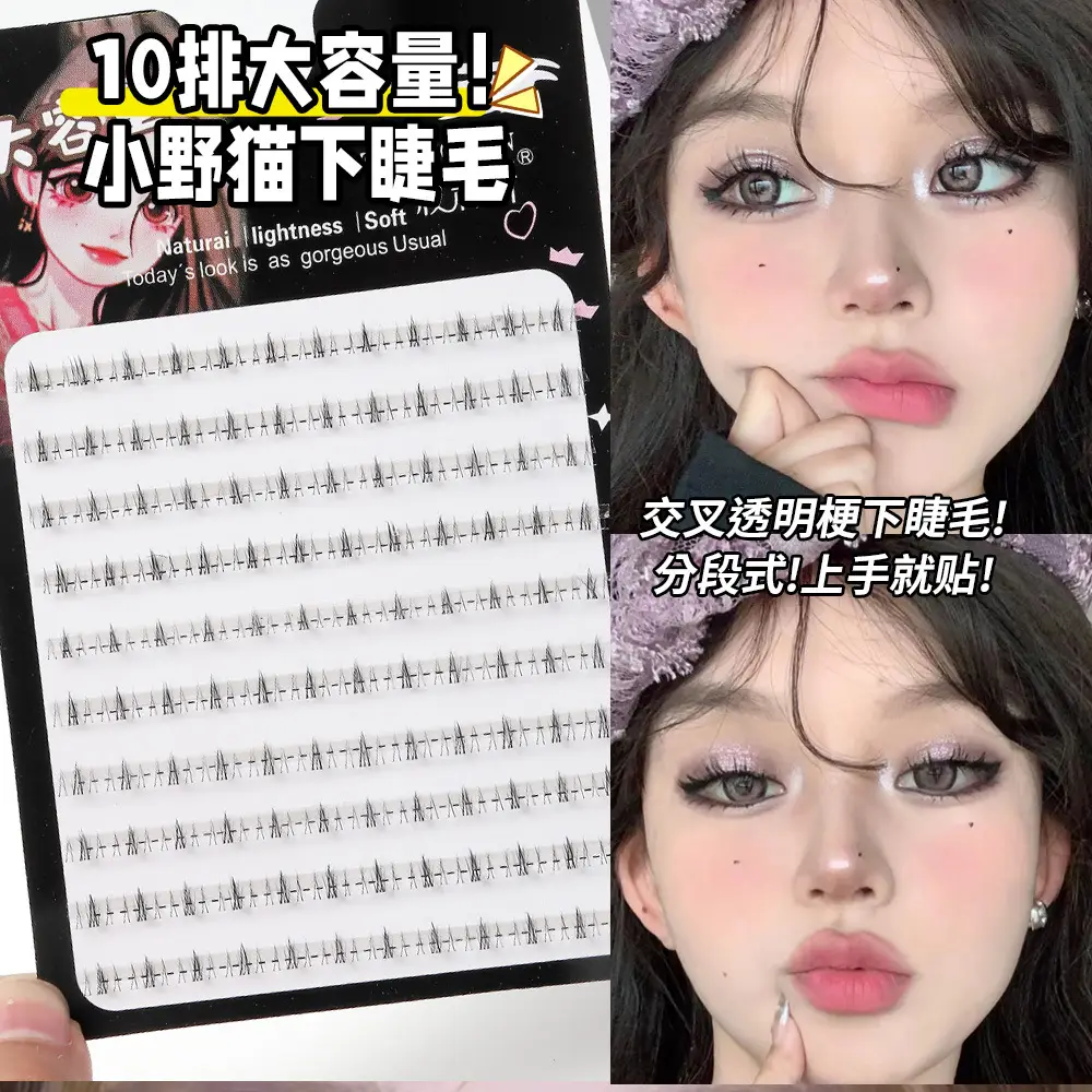 Wildcat eyelashes-large capacity 10 rows