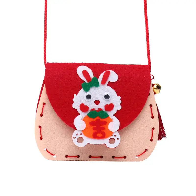 Red Rabbit Embroidered Crossbody Bag for Girls - Image 6