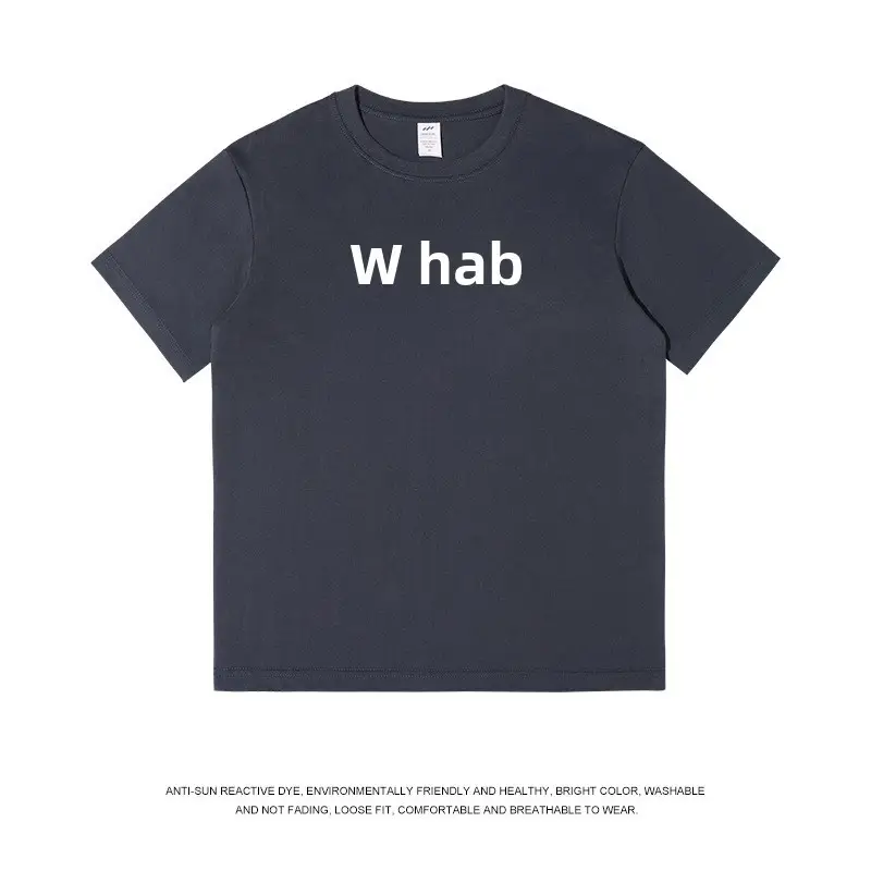 Men Printed T-Shirt Gray UA Logo Summer Casual - Image 14