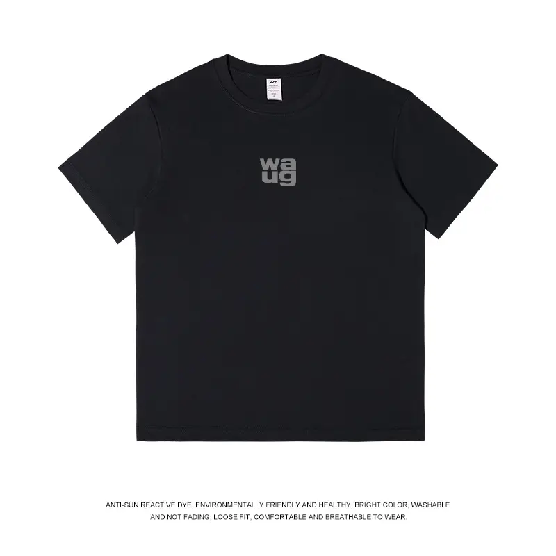 Men Printed T-Shirt Gray UA Logo Summer Casual - Image 2