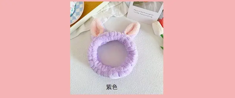 Cute Rabbit Ears Headband for Women Pink Black Brown White — feature 15