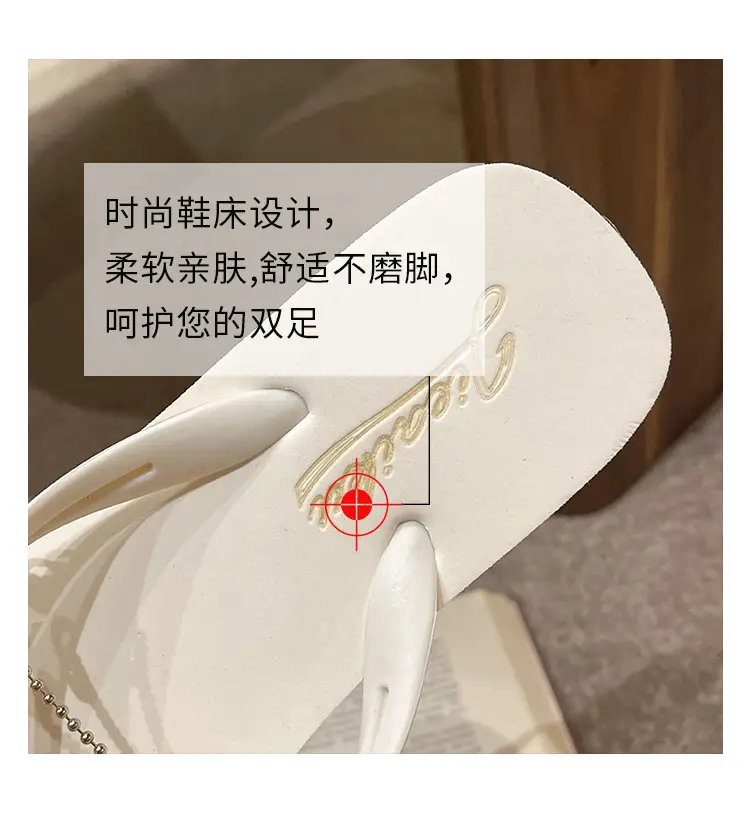 2023 Rhinestone Flip Flops Women Pink Small — feature 17