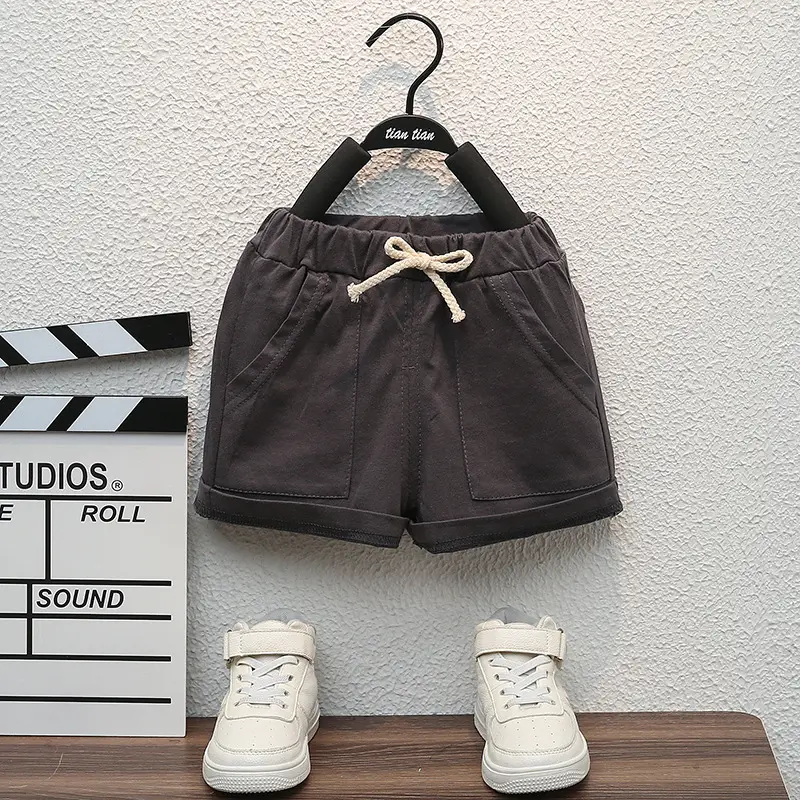 Children Cotton T-Shirt Shorts Set Green White Summer — feature 5