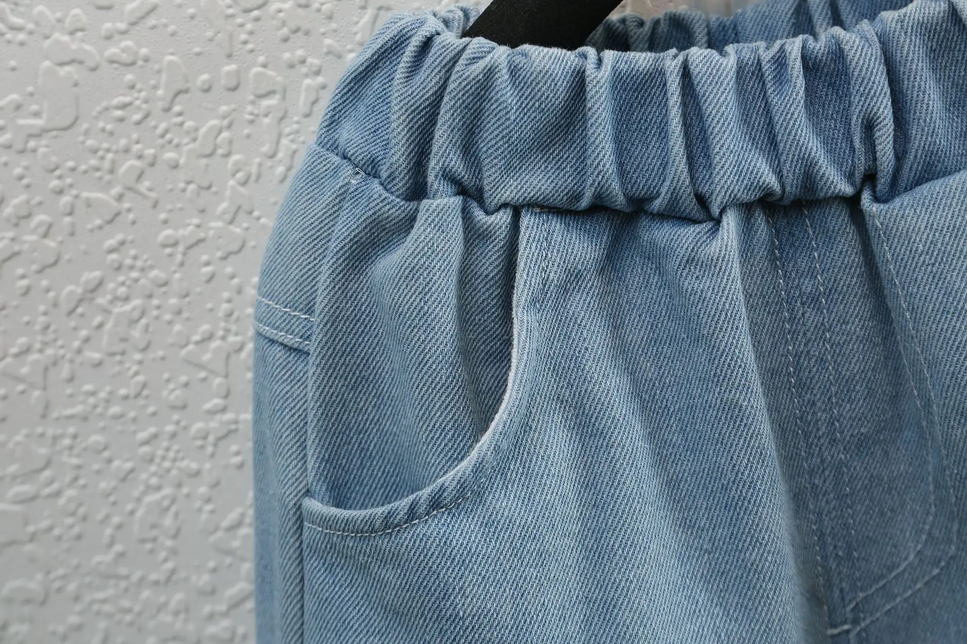 Children Cotton Shorts Set Blue White Summer — feature 14