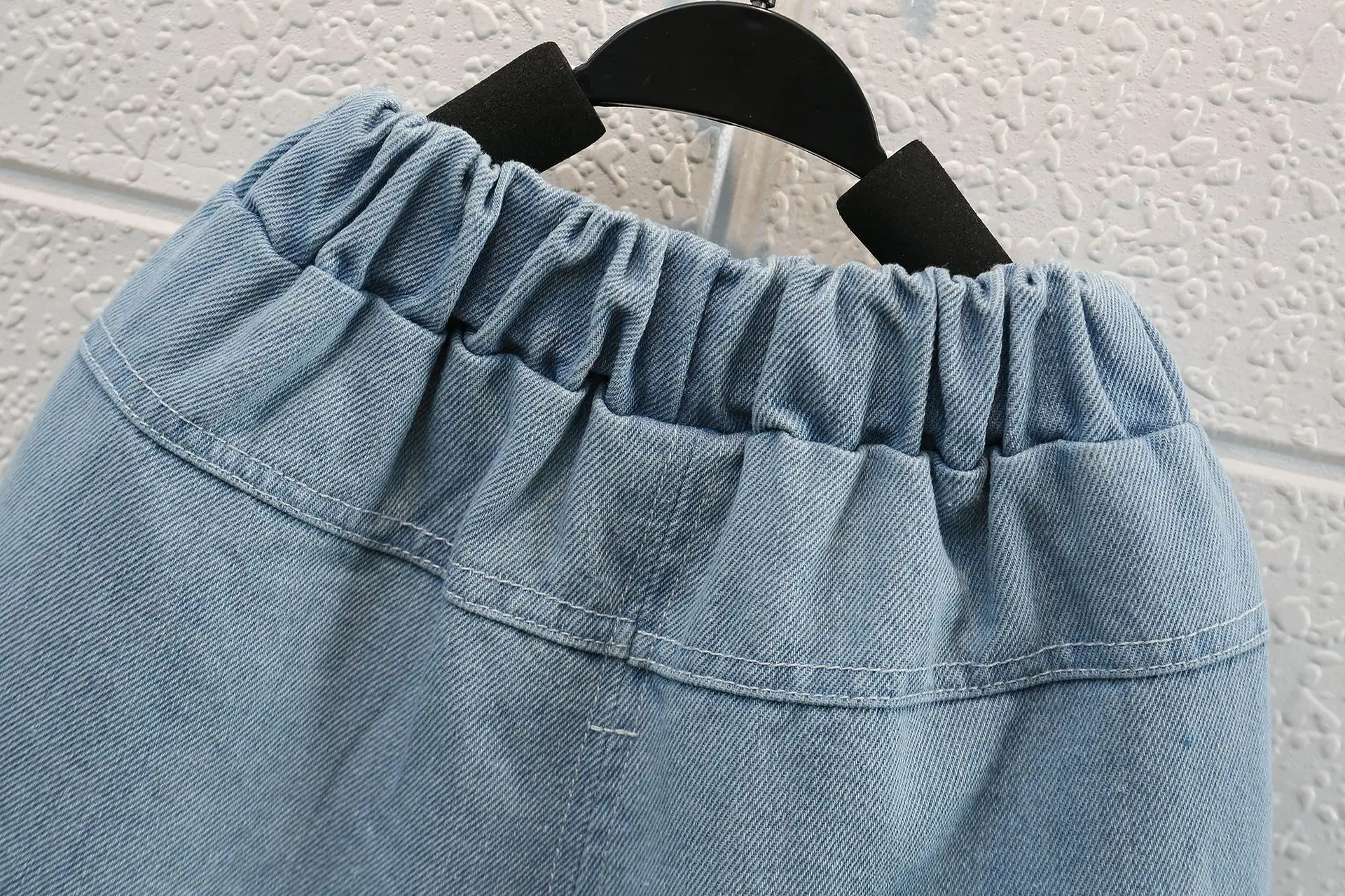 Children Cotton Shorts Set Blue White Summer — feature 21