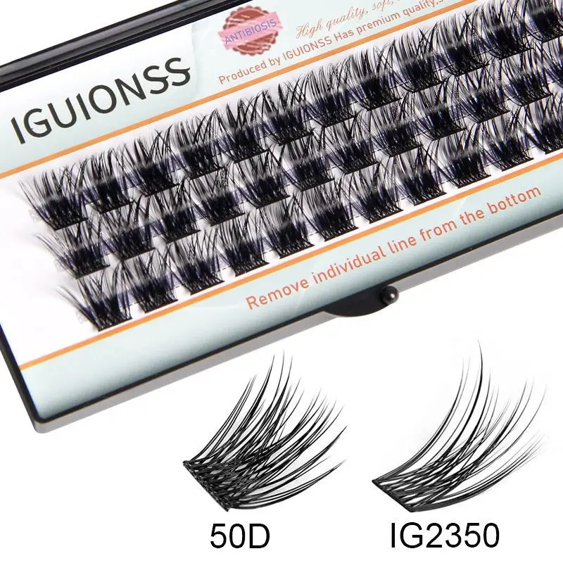 50P Hot Melt Wide Stem Eyelashes Multi Layer Thick